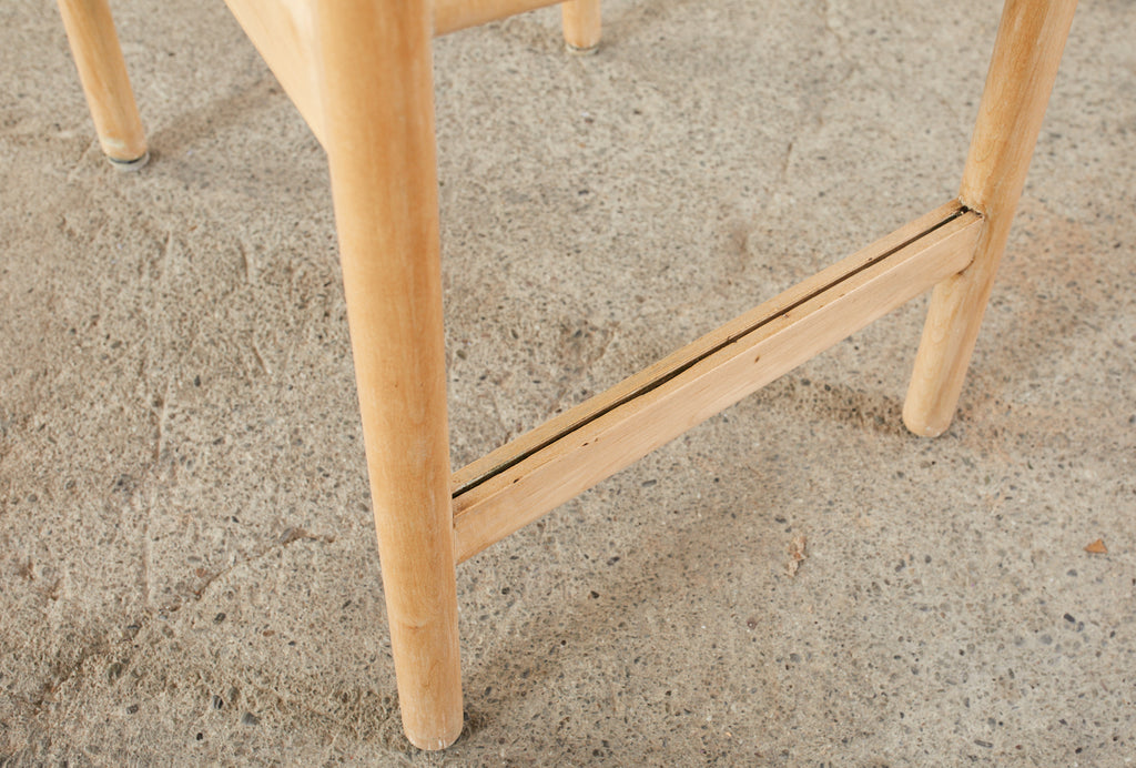 Set of Four Midcentury Danish Style Birch Armchairs