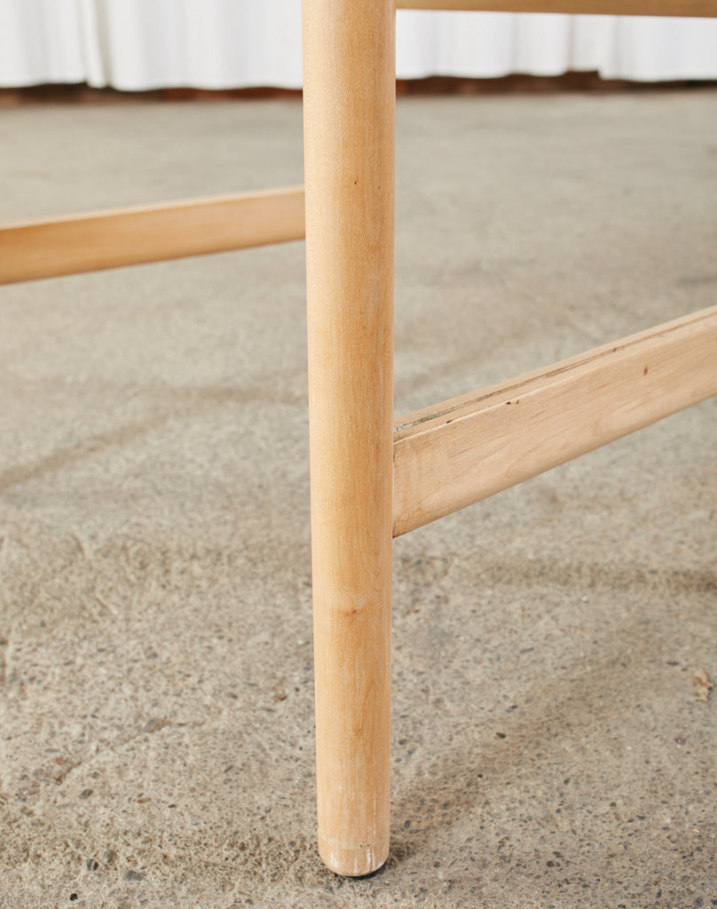 Set of Four Midcentury Danish Style Birch Armchairs