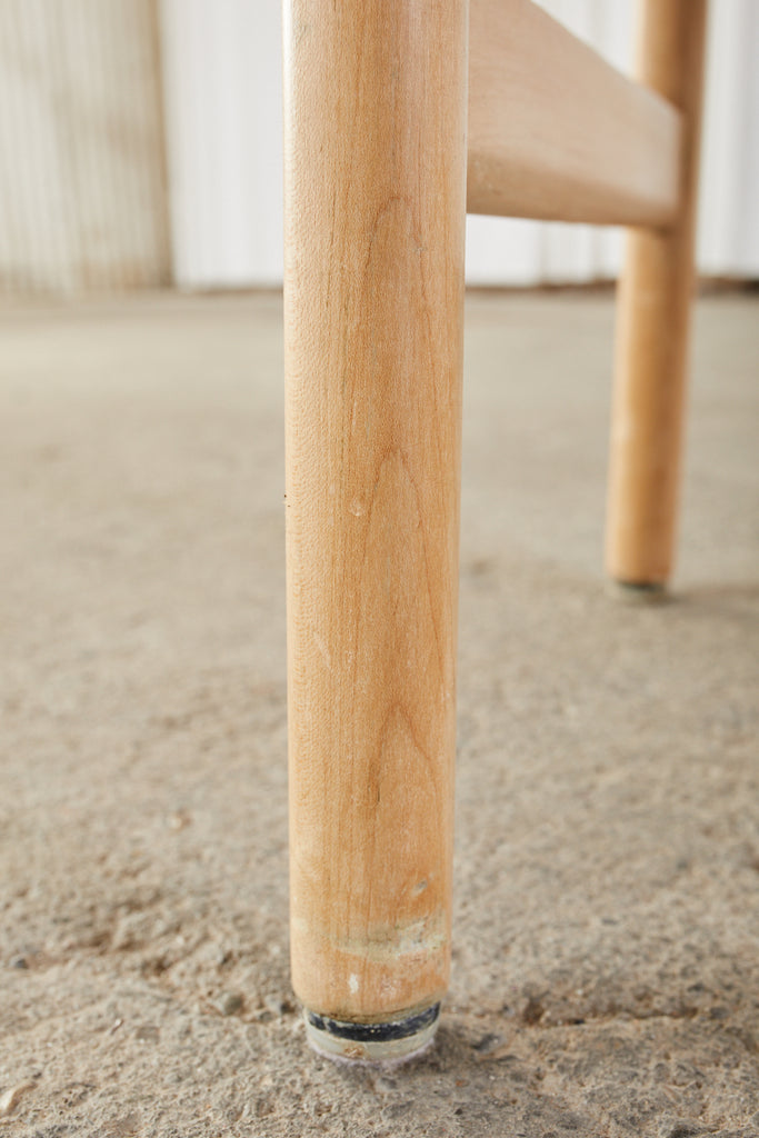 Set of Four Midcentury Danish Style Birch Armchairs