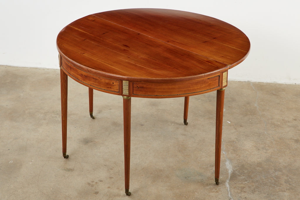 19th Century French Louis XVI Style Demilune Flip-Top Game Table