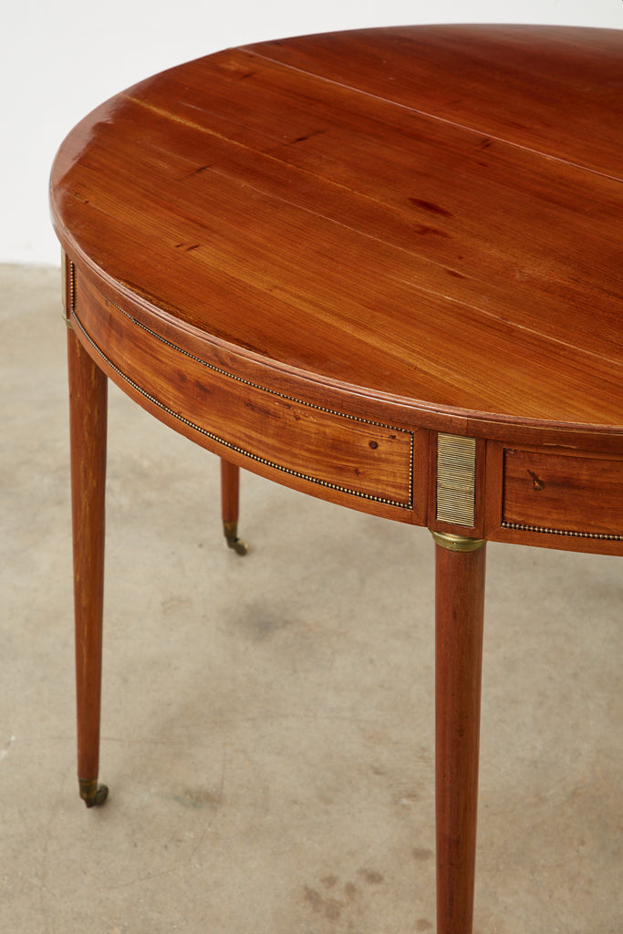 19th Century French Louis XVI Style Demilune Flip-Top Game Table