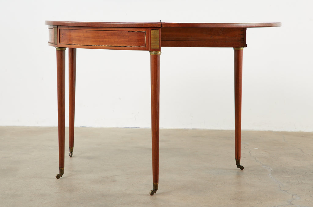 19th Century French Louis XVI Style Demilune Flip-Top Game Table