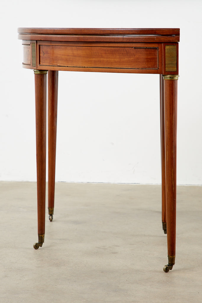 19th Century French Louis XVI Style Demilune Flip-Top Game Table
