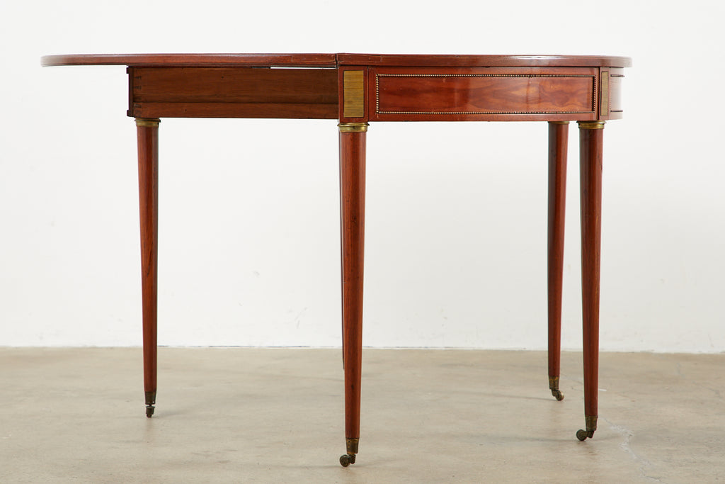 19th Century French Louis XVI Style Demilune Flip-Top Game Table