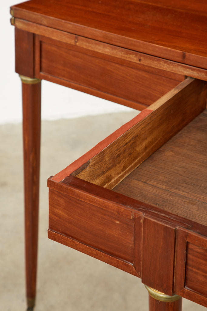 19th Century French Louis XVI Style Demilune Flip-Top Game Table