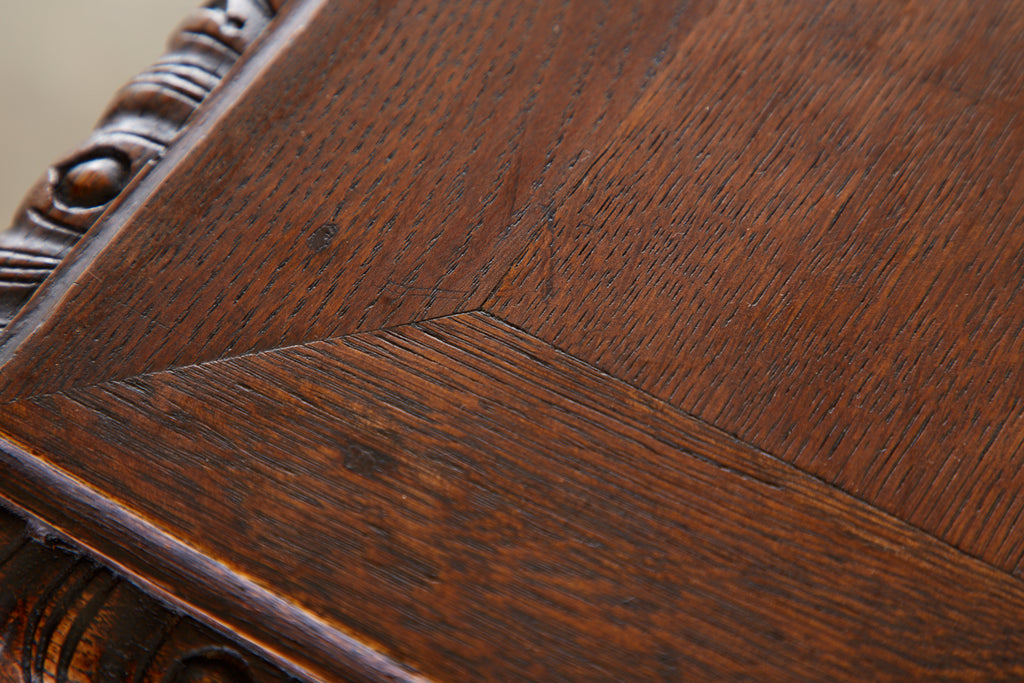 19th Century French Oak Barley Twist Bureau Plat Desk