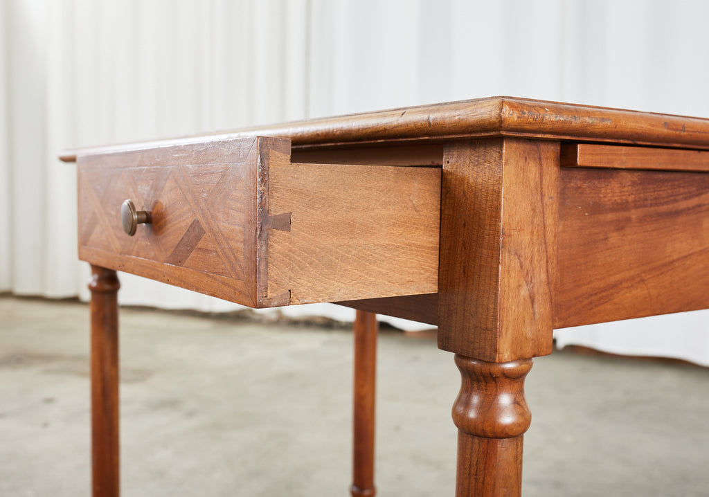 Diminutive Louis Philippe Style Parquetry Writing Table Desk