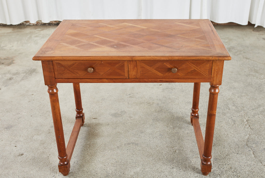 Diminutive Louis Philippe Style Parquetry Writing Table Desk
