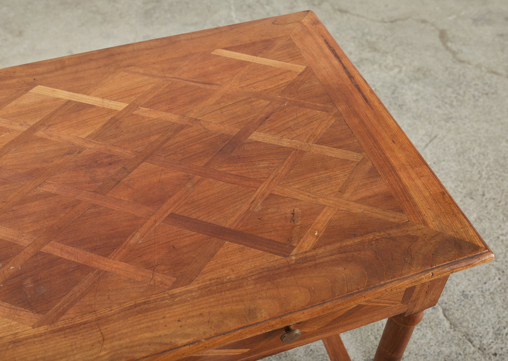 Diminutive Louis Philippe Style Parquetry Writing Table Desk