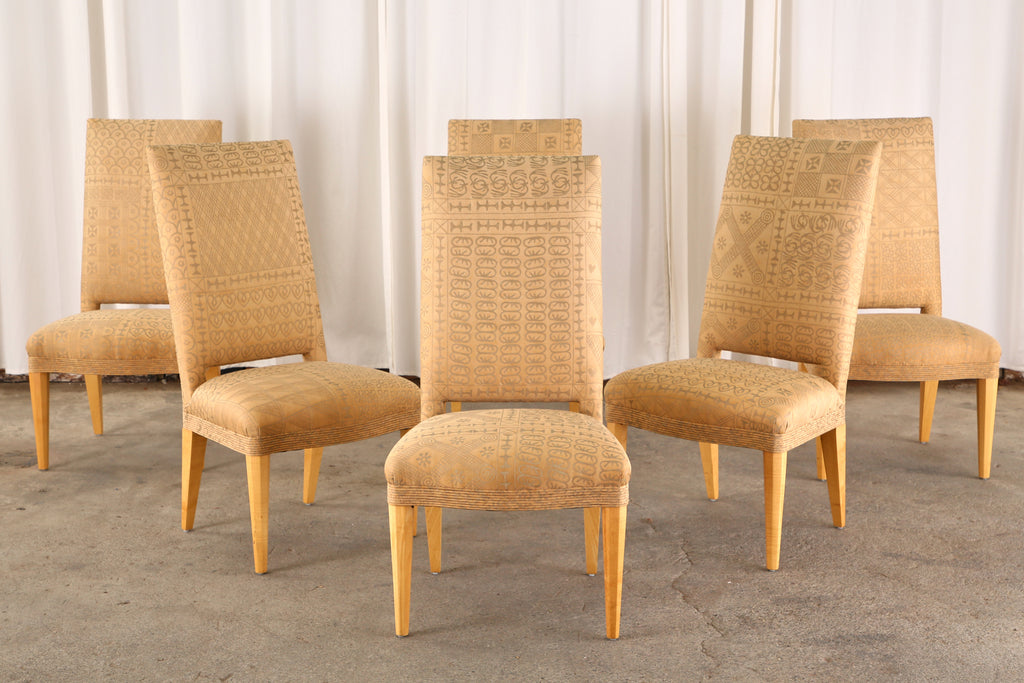 Set of Six John Hutton for Donghia Fortuny Dining Chairs