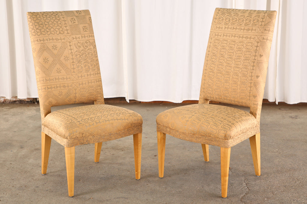 Set of Six John Hutton for Donghia Fortuny Dining Chairs