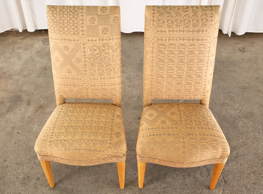 Set of Six John Hutton for Donghia Fortuny Dining Chairs