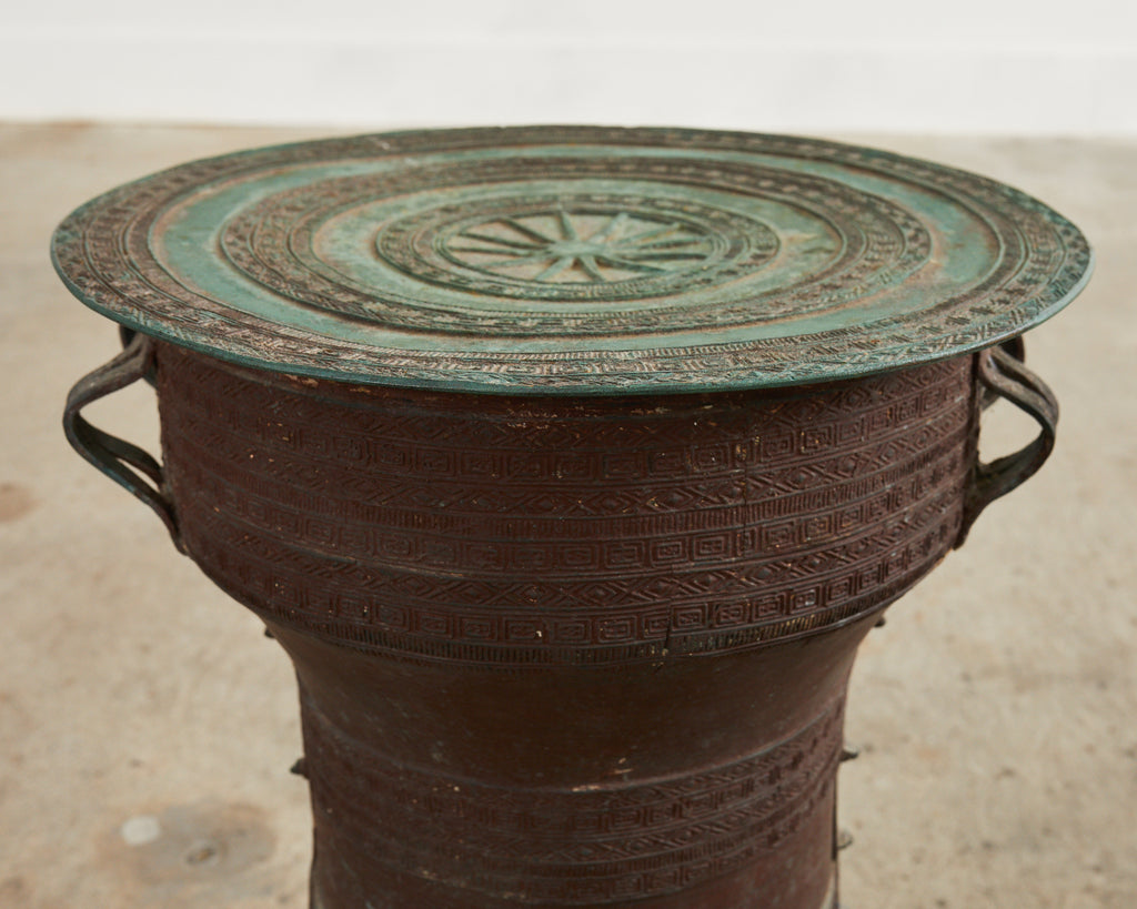 Southeast Asian Bronze Rain Drum or Drinks Table