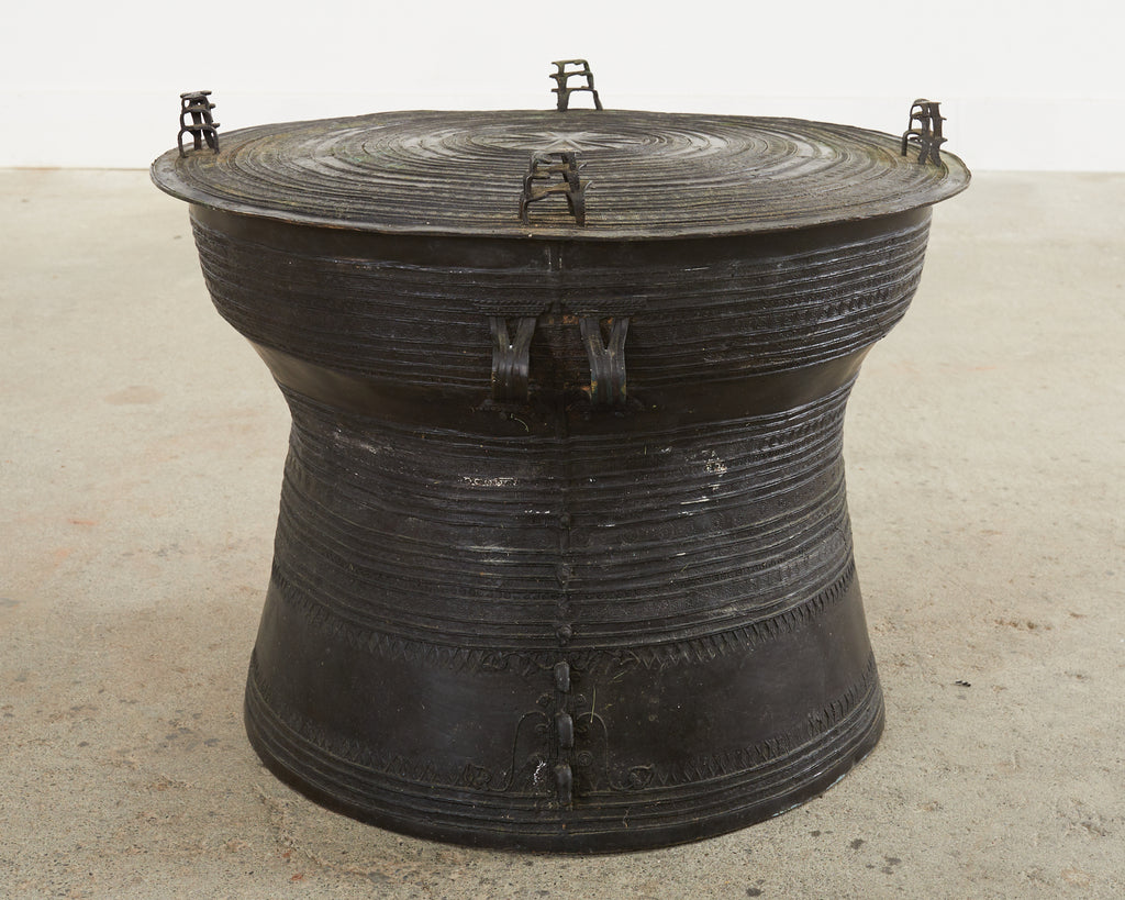 Southeast Asian Bronze Rain Drum or Drinks Table