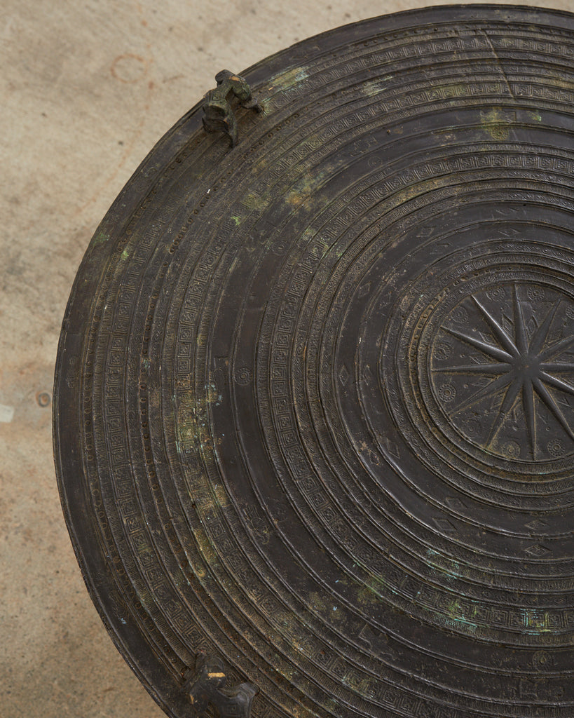 Southeast Asian Bronze Rain Drum or Drinks Table