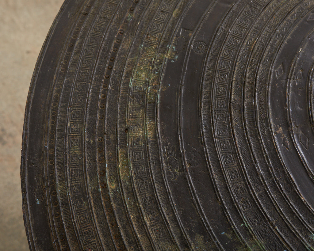 Southeast Asian Bronze Rain Drum or Drinks Table