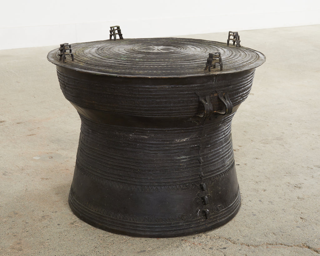 Southeast Asian Bronze Rain Drum or Drinks Table