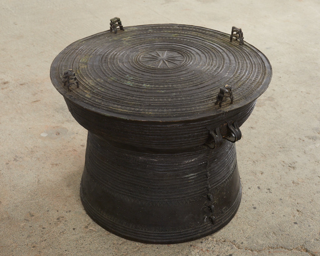 Southeast Asian Bronze Rain Drum or Drinks Table
