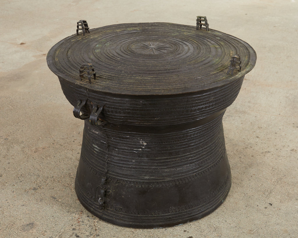 Southeast Asian Bronze Rain Drum or Drinks Table