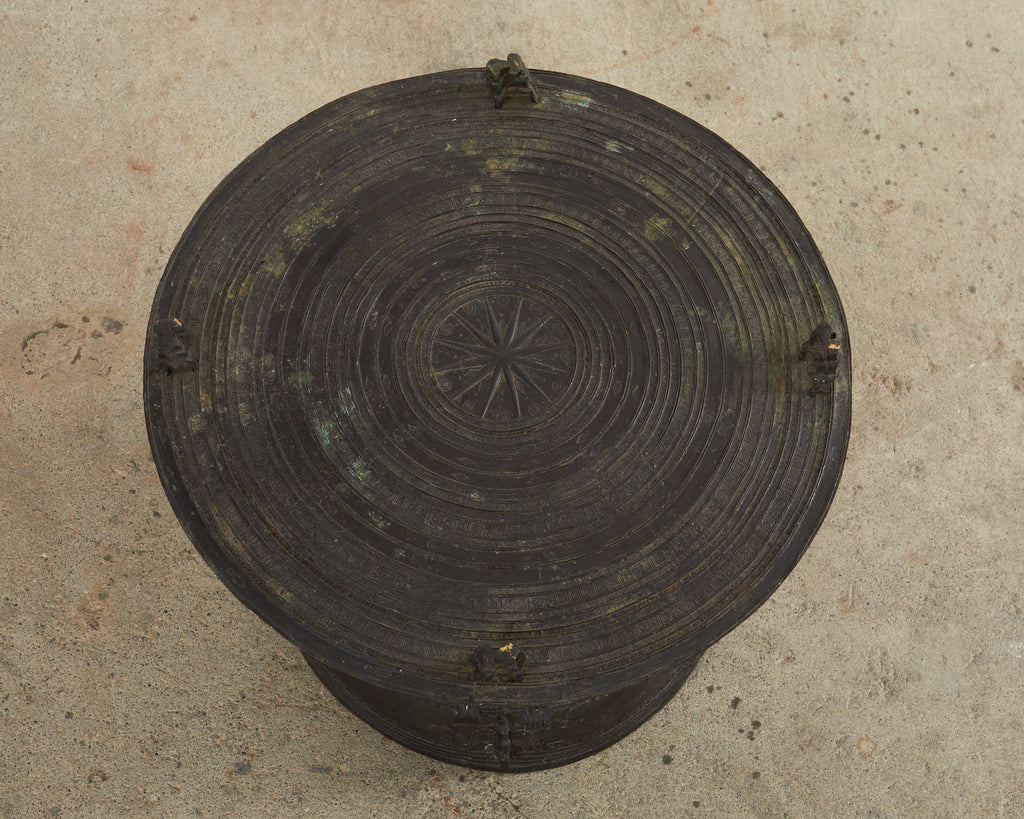 Southeast Asian Bronze Rain Drum or Drinks Table
