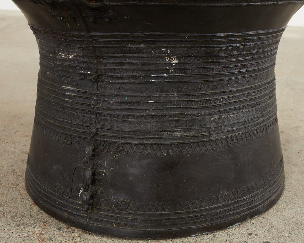 Southeast Asian Bronze Rain Drum or Drinks Table
