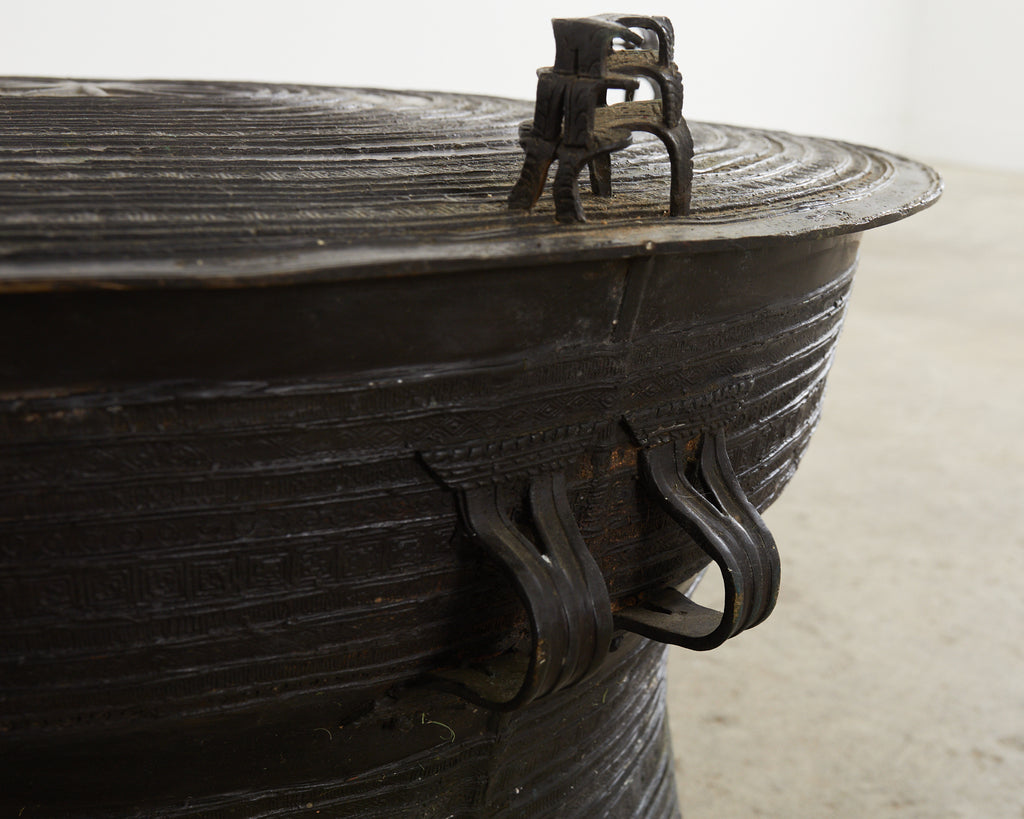 Southeast Asian Bronze Rain Drum or Drinks Table