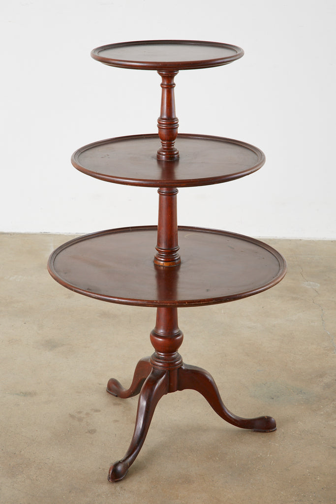 English Georgian Mahogany Three-Tier Dumbwaiter