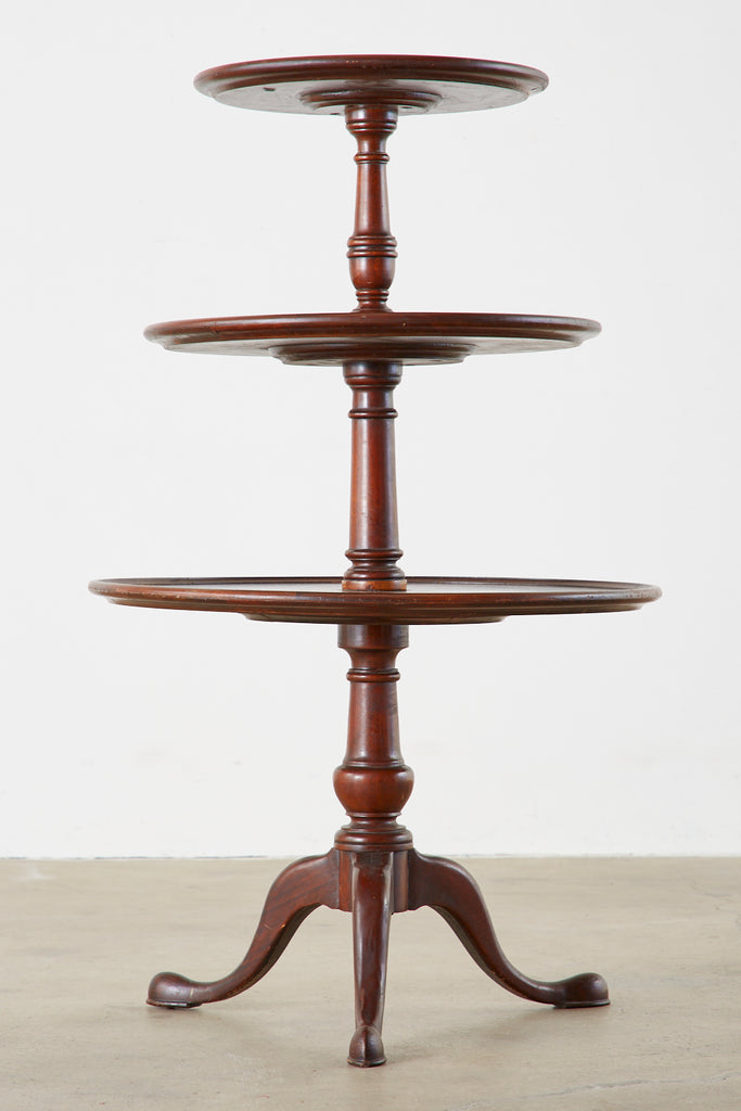 English Georgian Mahogany Three-Tier Dumbwaiter