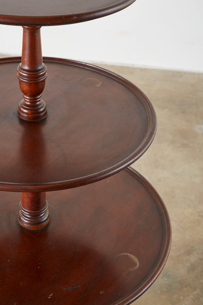 English Georgian Mahogany Three-Tier Dumbwaiter