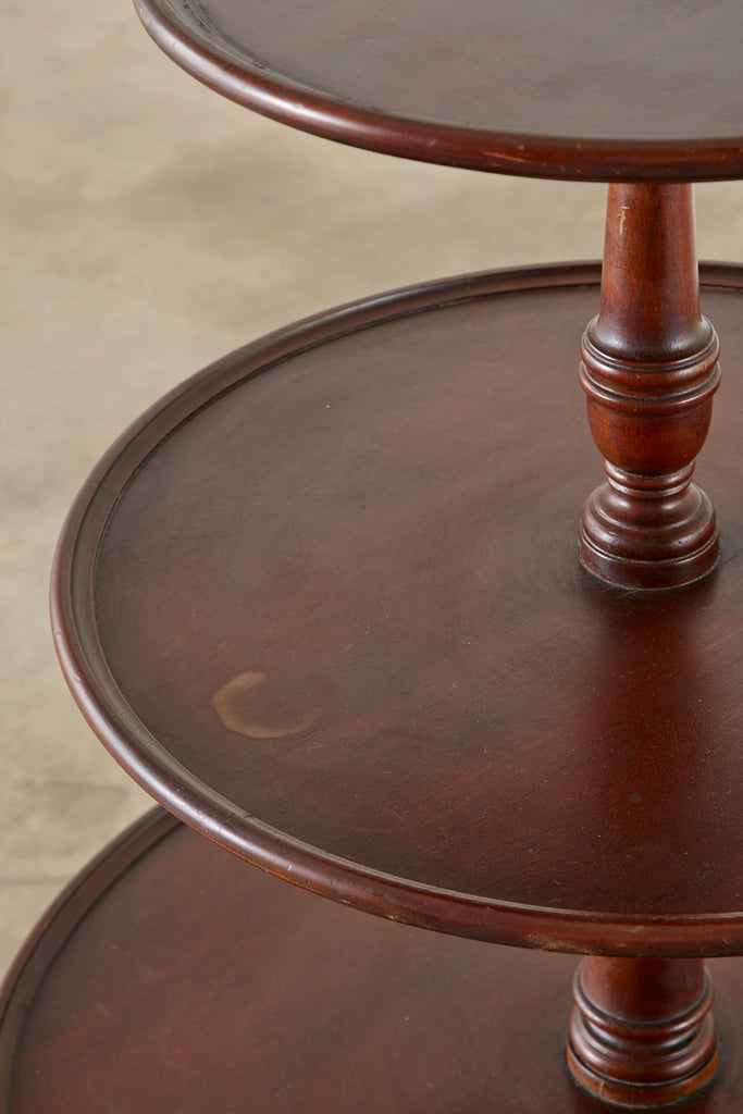 English Georgian Mahogany Three-Tier Dumbwaiter