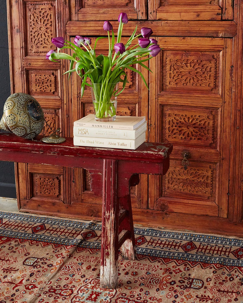 19th Century Indian Carved Panel with Shutter Windows