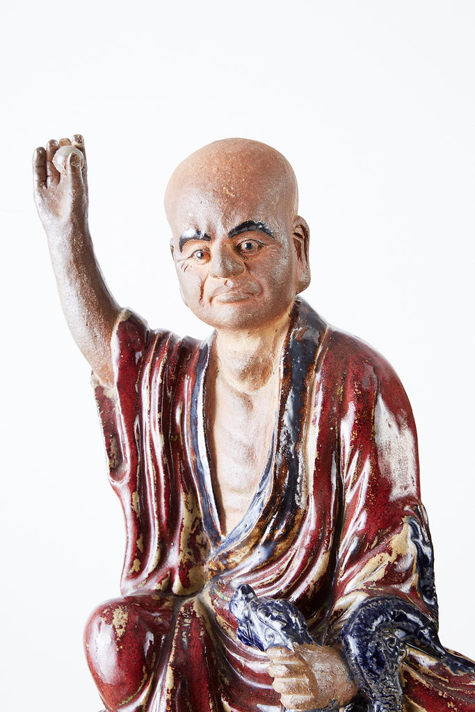 Set of Four Chinese Shiwan Pottery Immortal Dieties