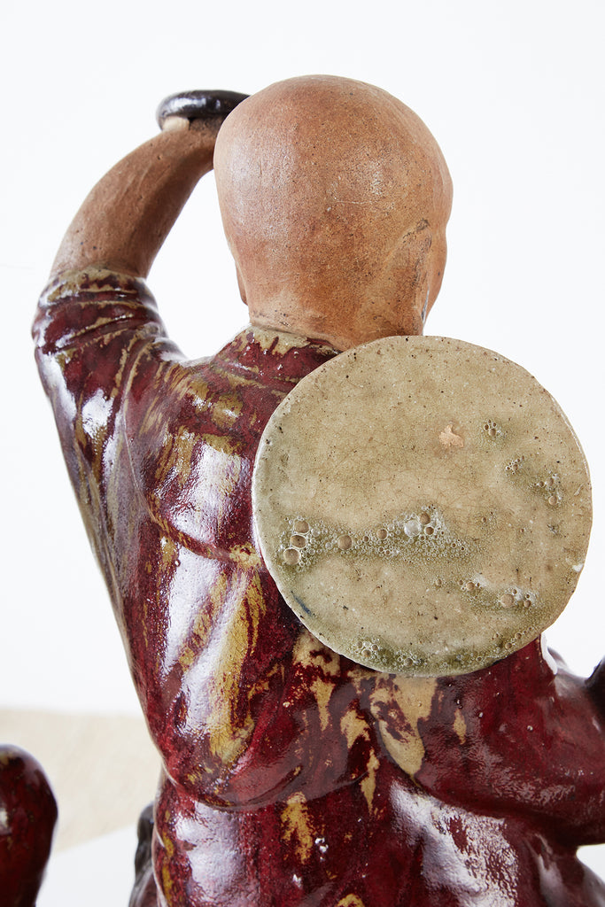 Set of Four Chinese Shiwan Pottery Immortal Dieties