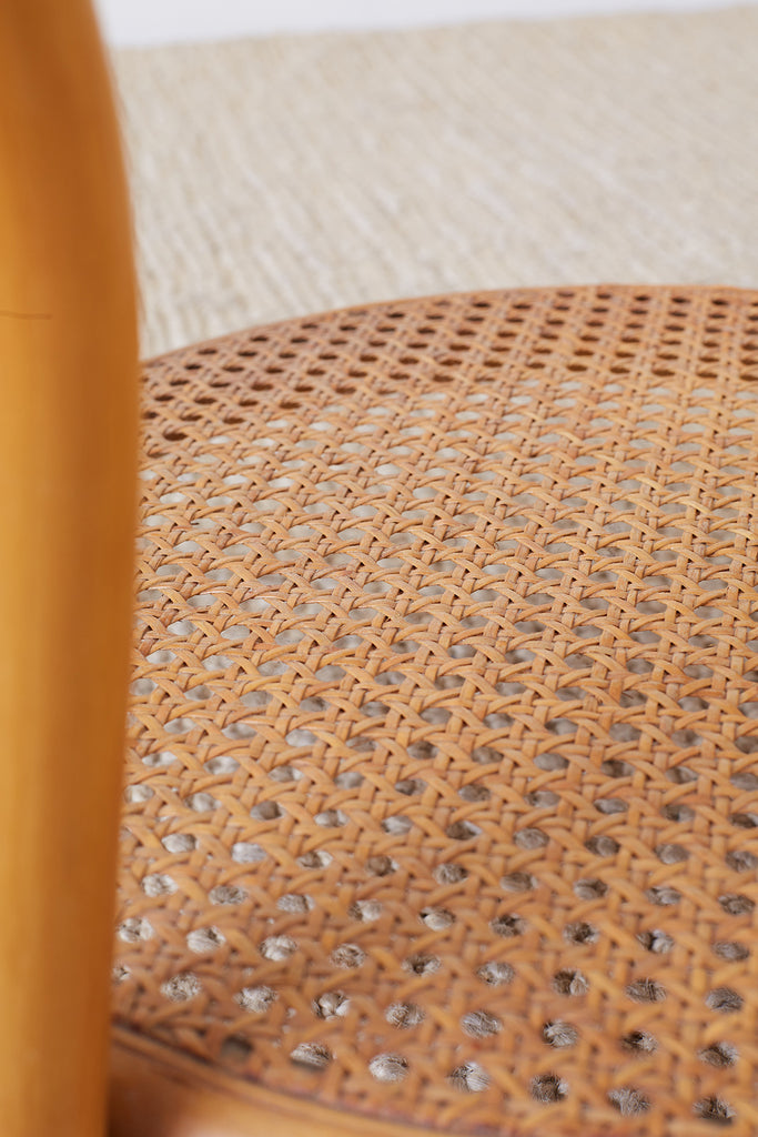Round Bamboo and Rattan Two-Tier Drinks Table