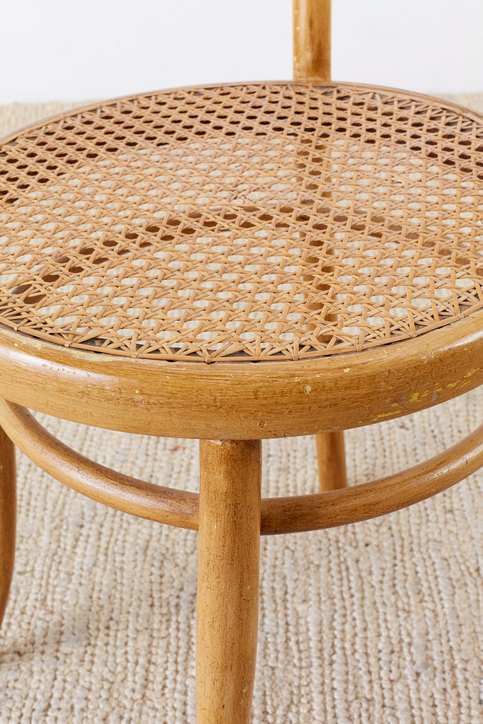 Pair of J. and J. Kohn Austrian Bentwood and Cane Chairs