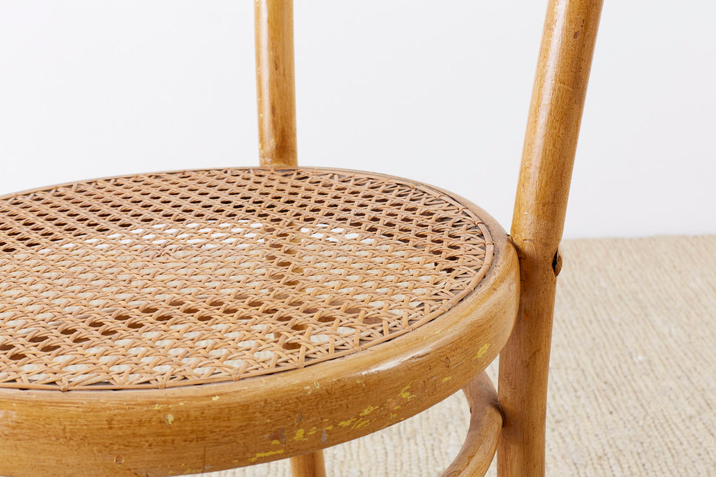 Pair of J. and J. Kohn Austrian Bentwood and Cane Chairs