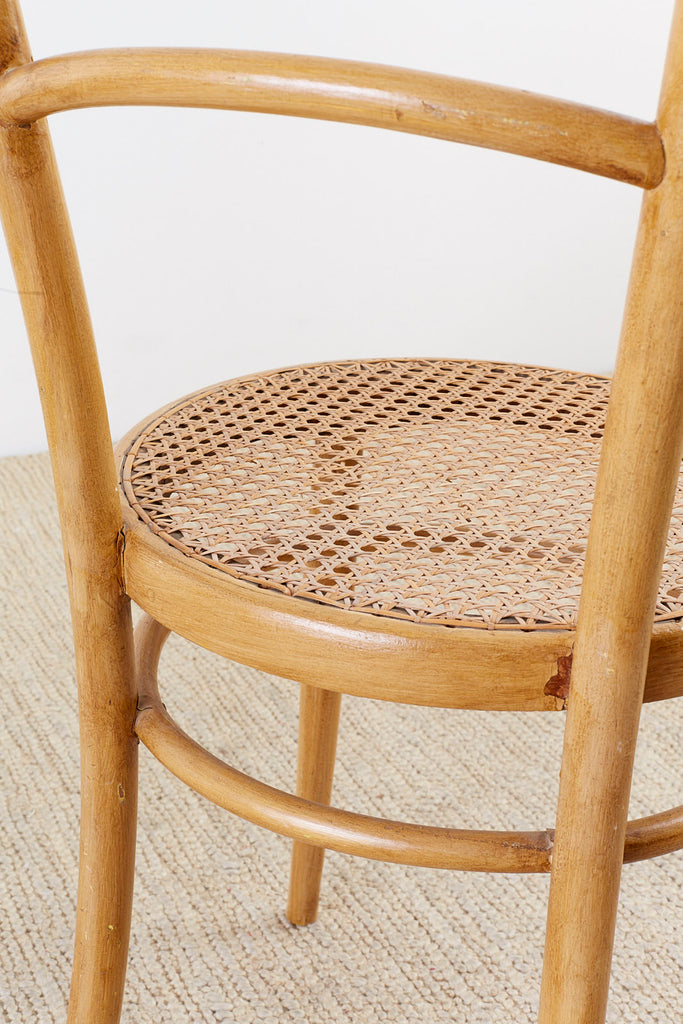Pair of J. and J. Kohn Austrian Bentwood and Cane Chairs