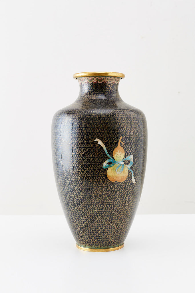 Large Chinese Cloisonné Vase with Floral Decoration