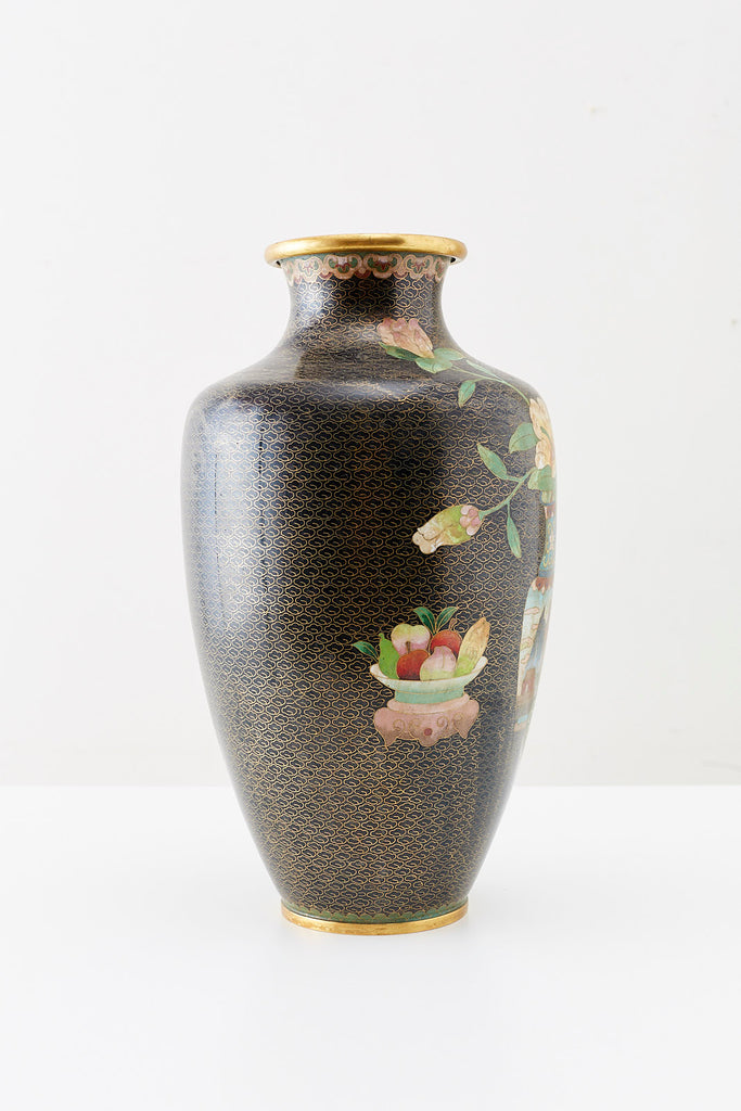 Large Chinese Cloisonné Vase with Floral Decoration