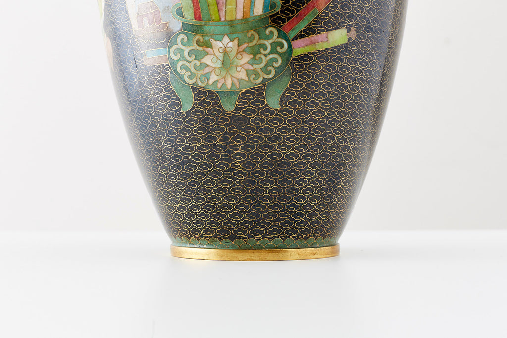 Large Chinese Cloisonné Vase with Floral Decoration