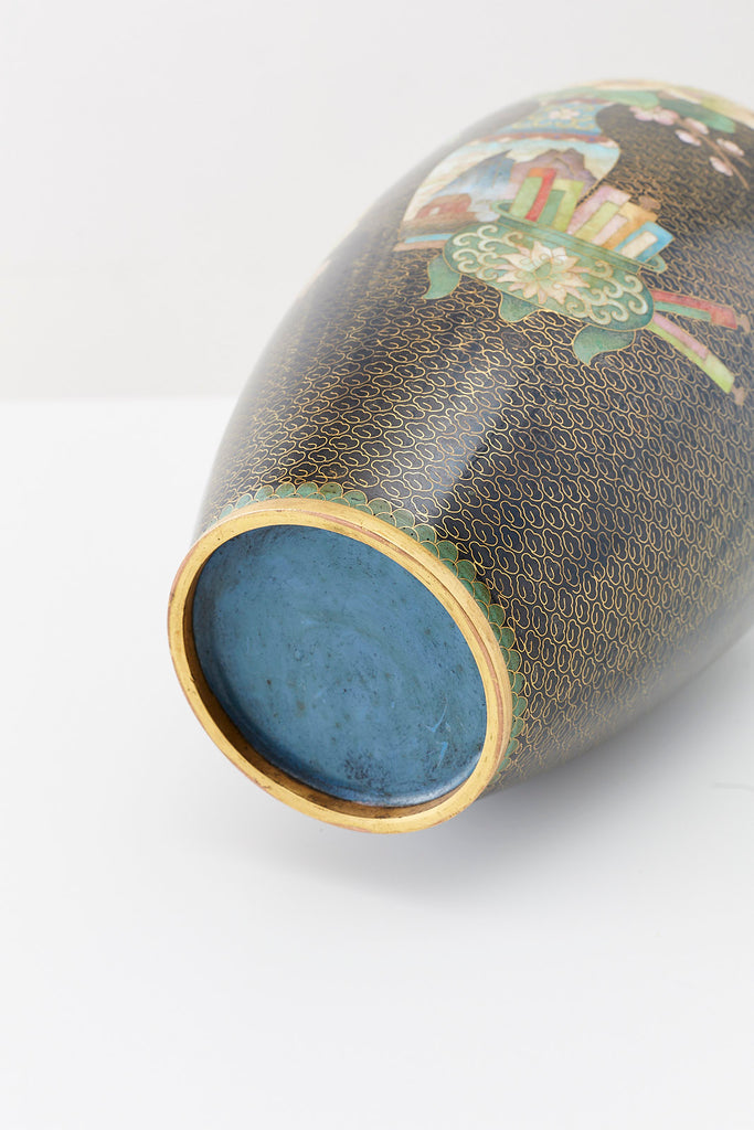 Large Chinese Cloisonné Vase with Floral Decoration