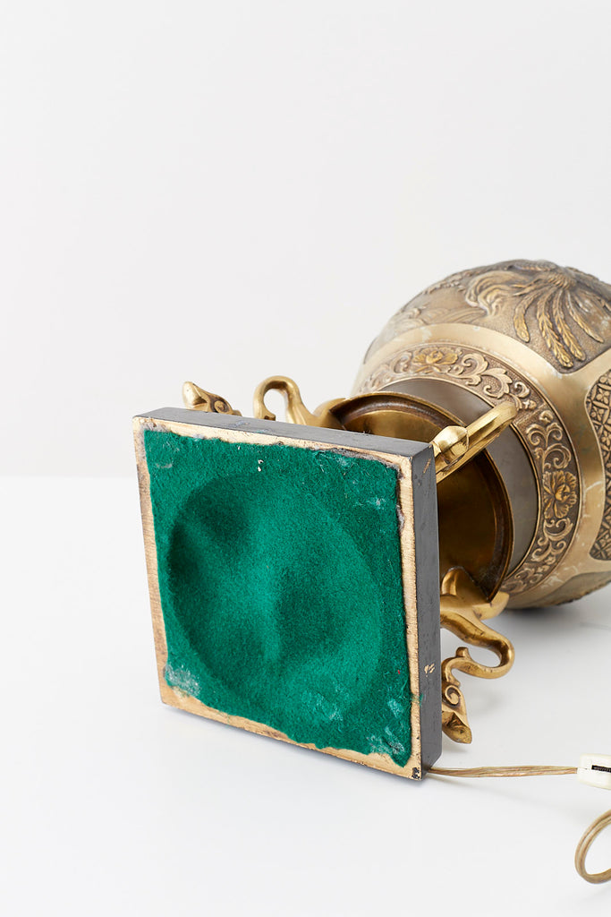 Japanese Bronze Urn Vase Mounted as Table Lamp