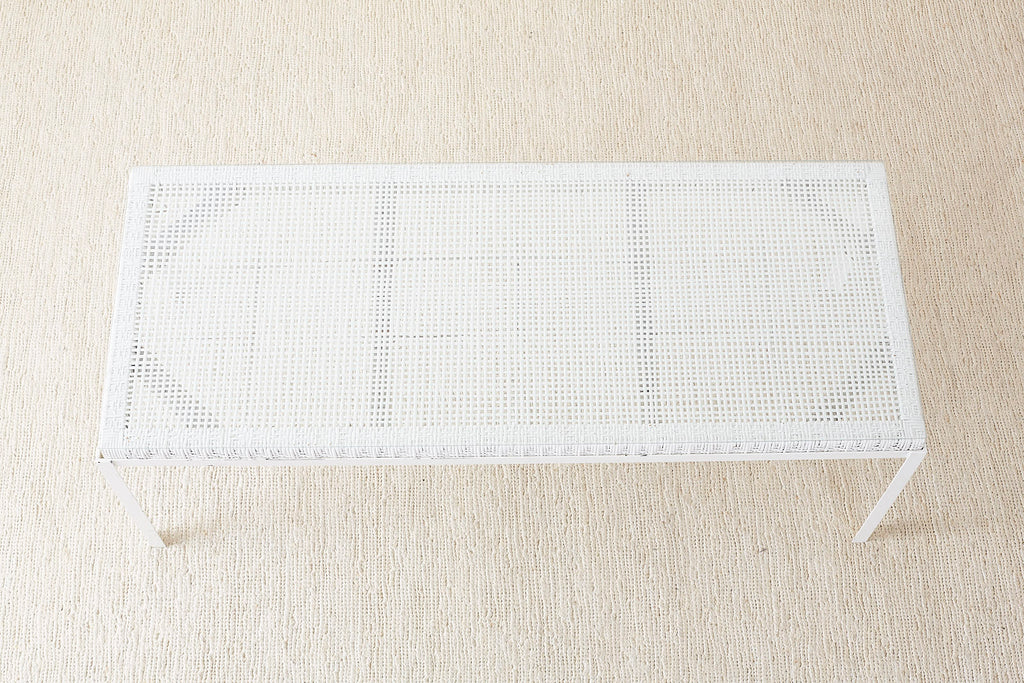 Danny Ho Fong California Modern Woven Cane Dining Table