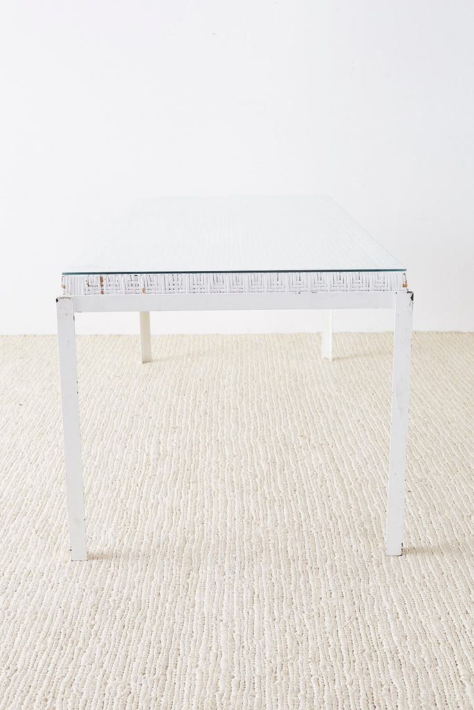 Danny Ho Fong California Modern Woven Cane Dining Table