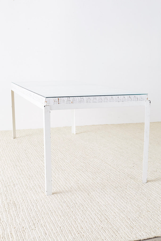 Danny Ho Fong California Modern Woven Cane Dining Table