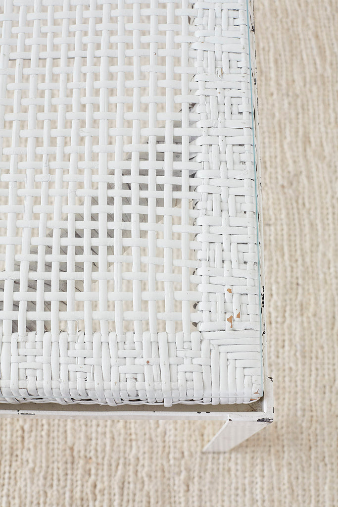 Danny Ho Fong California Modern Woven Cane Dining Table