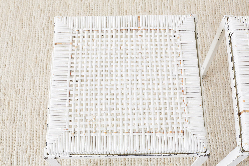 Danny Ho Fong California Modern Woven Cane Dining Table