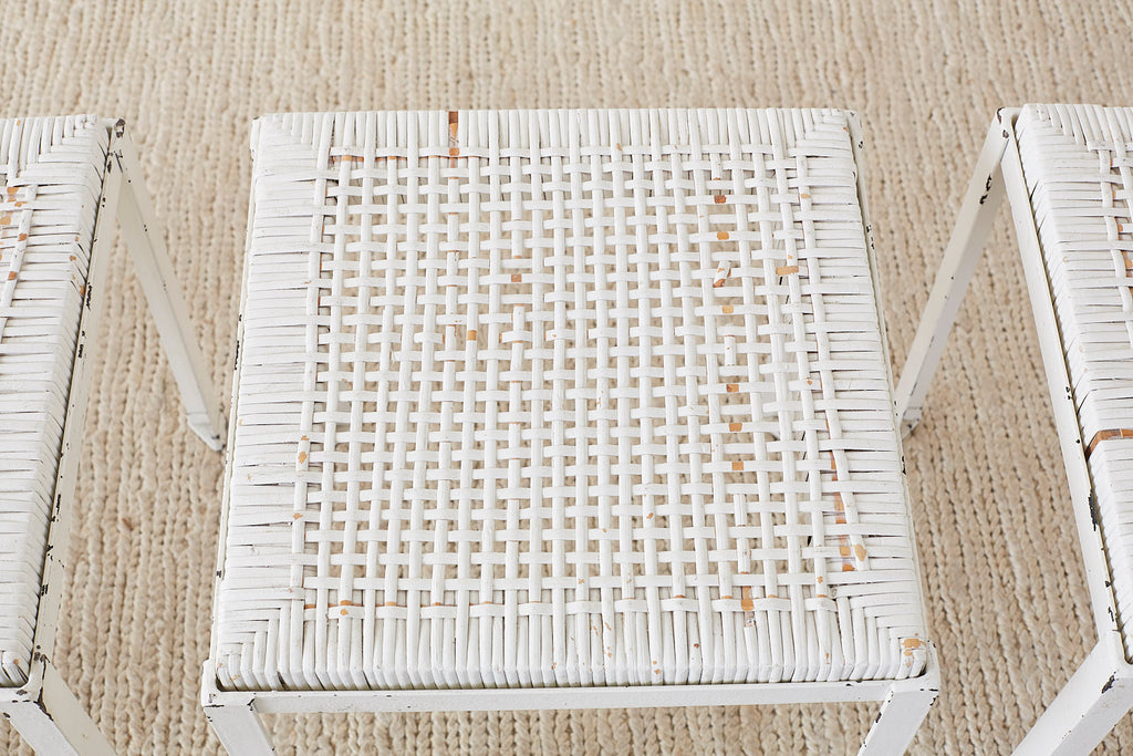 Danny Ho Fong California Modern Woven Cane Dining Table