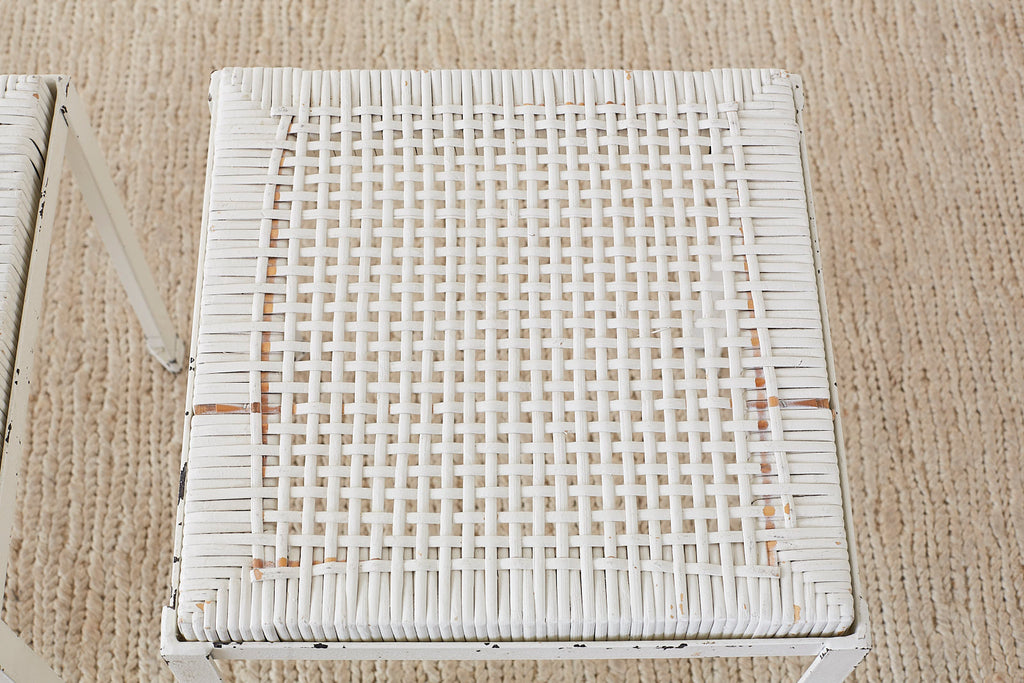 Danny Ho Fong California Modern Woven Cane Dining Table