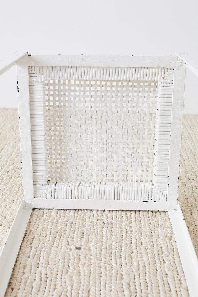 Danny Ho Fong California Modern Woven Cane Dining Table